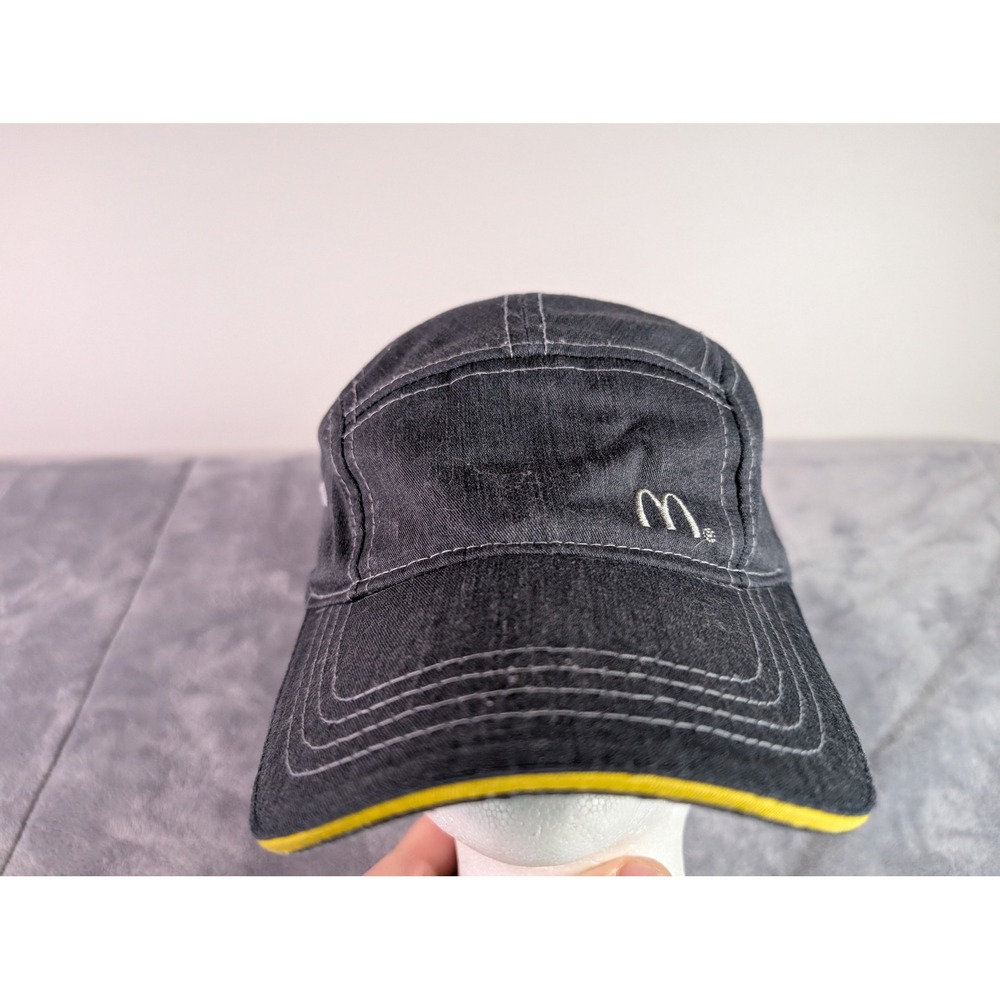 McDonalds Employee Uniform Hat Timeless Elements Gray 5 Panel Strapback Cap
